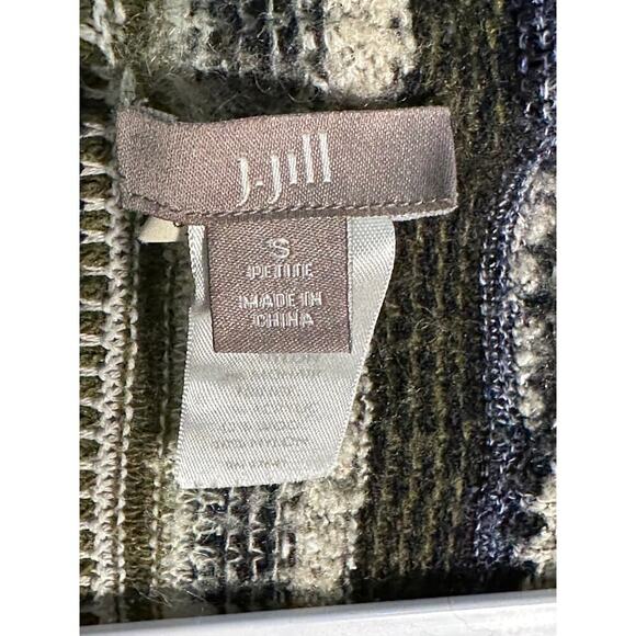 J Jill Sz S Open‎ Front Fringe Cardigan Sweater Mohair Blend Shawl Waterfall Hem - Picture 3 of 11